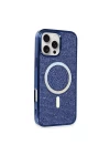 iPhone 16 Pro Kılıf Diamond Magsafe Kapak - Lacivert