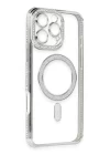 iPhone 16 Pro Kılıf Joke Simli Magneticsafe Kılıf - Gümüş