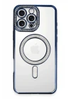 iPhone 16 Pro Kılıf Joke Simli Magneticsafe Kılıf - Lacivert