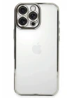 iPhone 16 Pro Kılıf Razer Lensli Silikon - Gümüş