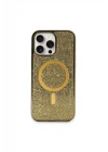 iPhone 16 Pro Max Kılıf Diamond Magsafe Kapak - Gold