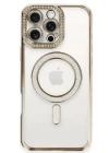 iPhone 16 Pro Max Kılıf Joke Simli Magneticsafe Kılıf - Gold