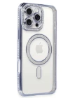 iPhone 16 Pro Max Kılıf Joke Simli Magneticsafe Kılıf - Mavi
