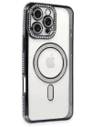 iPhone 16 Pro Max Kılıf Joke Simli Magneticsafe Kılıf - Siyah
