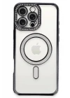 iPhone 16 Pro Max Kılıf Joke Simli Magneticsafe Kılıf - Siyah