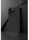 iPhone 16 Pro Max Kılıf Kelvin Kartvizitli Silikon - Siyah