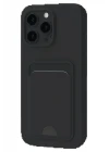 iPhone 16 Pro Max Kılıf Kelvin Kartvizitli Silikon - Siyah