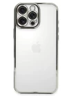 iPhone 16 Pro Max Kılıf Razer Lensli Silikon - Gümüş
