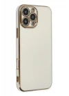 iPhone 16 Pro Max Kılıf Volet Silikon - Beyaz