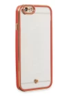 iPhone 6 Kılıf Liva Lens Silikon - Kırmızı