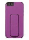 iPhone 6 Kılıf Mega Standlı Silikon - Mor