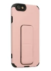 iPhone 6 Kılıf Mega Standlı Silikon - Pudra