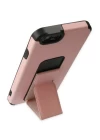 iPhone 6 Kılıf Mega Standlı Silikon - Pudra