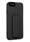 iPhone 6 Kılıf Mega Standlı Silikon - Siyah