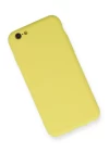 iPhone 6 Kılıf Nano içi Kadife Silikon - Sarı