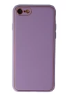 iPhone 7 Kılıf Coco Deri Silikon Kapak - Lila