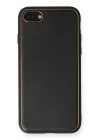 iPhone 7 Kılıf Coco Deri Silikon Kapak - Siyah