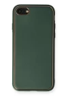 iPhone 7 Kılıf Coco Deri Silikon Kapak - Yeşil