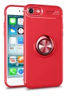 iPhone 7 Kılıf Range Yüzüklü Silikon - Kırmızı