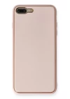 iPhone 7 Plus Kılıf Coco Deri Silikon Kapak - Pembe