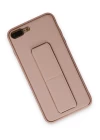 iPhone 7 Plus Kılıf Coco Deri Standlı Kapak - Pembe