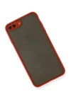 iPhone 7 Plus Kılıf Montreal Silikon Kapak - Kırmızı