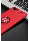 iPhone 7 Plus Kılıf Range Yüzüklü Silikon - Kırmızı