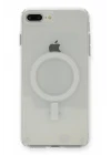 iPhone 8 Plus Kılıf Magneticsafe Şeffaf Silikon - Şeffaf