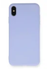 iPhone X Kılıf Nano içi Kadife Silikon - Lila
