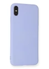 iPhone X Kılıf Nano içi Kadife Silikon - Lila