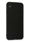iPhone X Kılıf Nano içi Kadife Silikon - Siyah