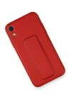 iPhone XR Kılıf Coco Deri Standlı Kapak - Kırmızı