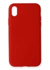 iPhone XR Kılıf Nano içi Kadife Silikon - Kırmızı