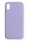 iPhone XR Kılıf Nano içi Kadife Silikon - Lila