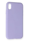iPhone XR Kılıf Nano içi Kadife Silikon - Lila