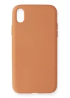iPhone XR Kılıf Nano içi Kadife Silikon - Turuncu