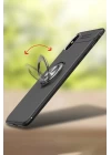 iPhone XS Kılıf Range Yüzüklü Silikon - Kırmızı