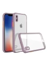 iPhone XS Max Kılıf Miami Şeffaf Silikon - Açık Mor