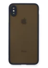 iPhone XS Max Kılıf Montreal Silikon Kapak - Lacivert