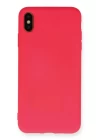 iPhone XS Max Kılıf Nano içi Kadife Silikon - Koyu Pembe