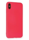 iPhone XS Max Kılıf Nano içi Kadife Silikon - Koyu Pembe