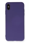 iPhone XS Max Kılıf Nano içi Kadife Silikon - Mor