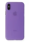 iPhone XS Max Kılıf PP Ultra İnce Kapak - Mor