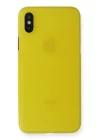 iPhone XS Max Kılıf PP Ultra İnce Kapak - Sarı