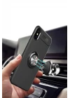 iPhone XS Max Kılıf Range Yüzüklü Silikon - Siyah
