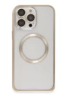 Joko iPhone 14 Pro Kılıf Metal Bumper Magneticsafe Kapak - Gold
