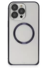 Joko iPhone 15 Pro Kılıf Metal Bumper Magneticsafe Kapak - Lacivert