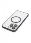 Joko iPhone 15 Pro Max Kılıf Metal Bumper Magneticsafe Kapak - Lacivert