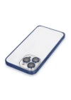 Joko iPhone 15 Pro Max Metal Bumper Mat Kapak - Lacivert