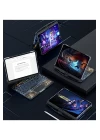 JP11 iPad Pro 11 (2022) Kılıf Vales Dönen Ledli Klavyeli Tablet Kılıfı - Siyah